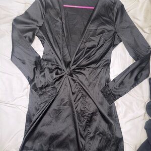 Fashion Nova Black Long Sleeve Dress